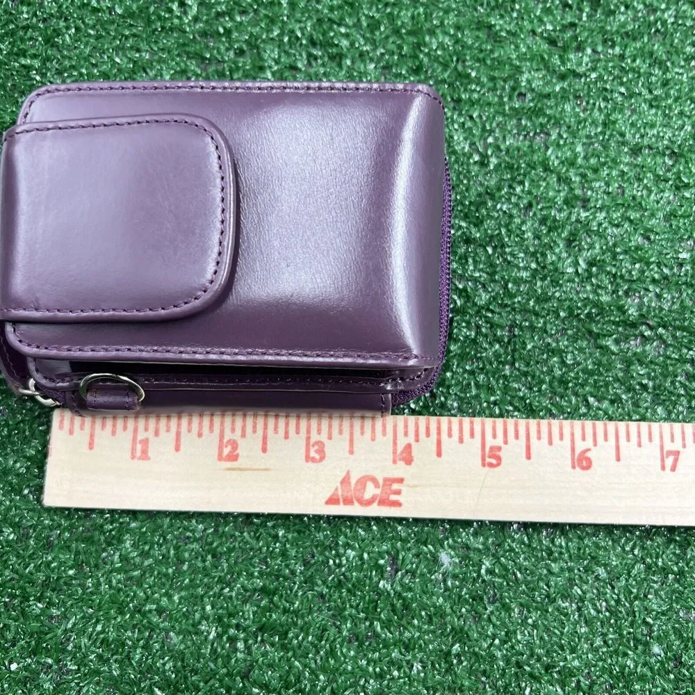 WalletBe Genuine Calf Skin Leather  Wallet Cell‎ Phone Case Purple New In Box